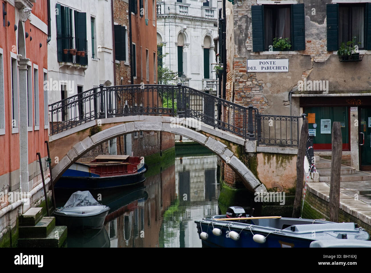 One of many canals in Venice Italy Stock Photo Alamy
