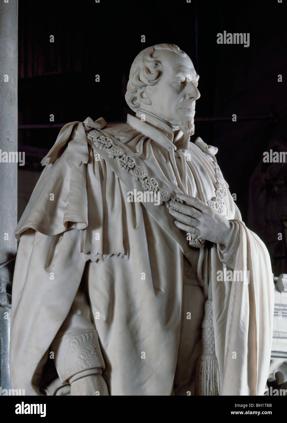 Benjamin Disraeli (died 1891) monument by Boehm. Westminster Abbey north transept Stock Photo