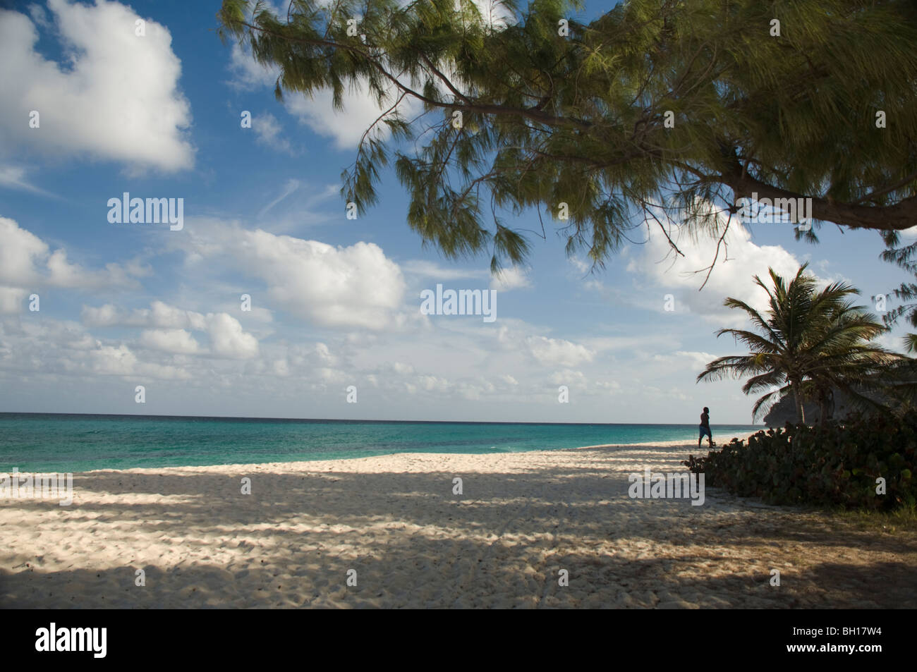 The Beach at Foul Bay on the southeast coast of Barbados, The Windward Islands, The Caribbean Stock Photo
