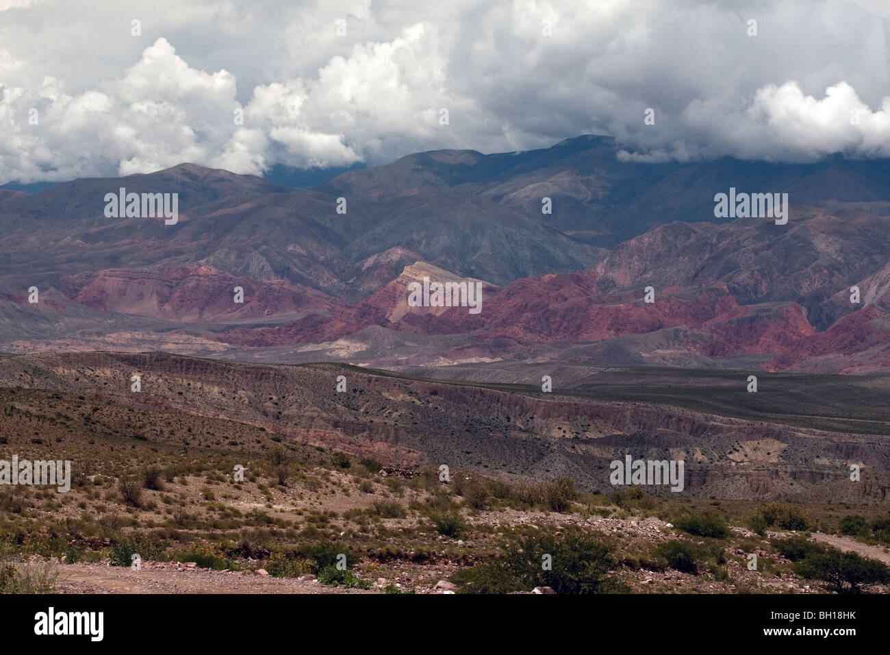 Along Route 9, from Humahuaca to Tilcara, Province Jujuy, Argentina Stock Photo