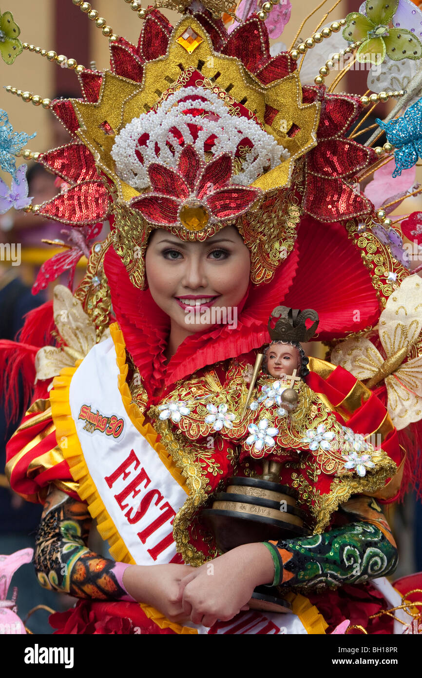 Festival Queen, Sinulog,cebu city, philippines, Stock Photo