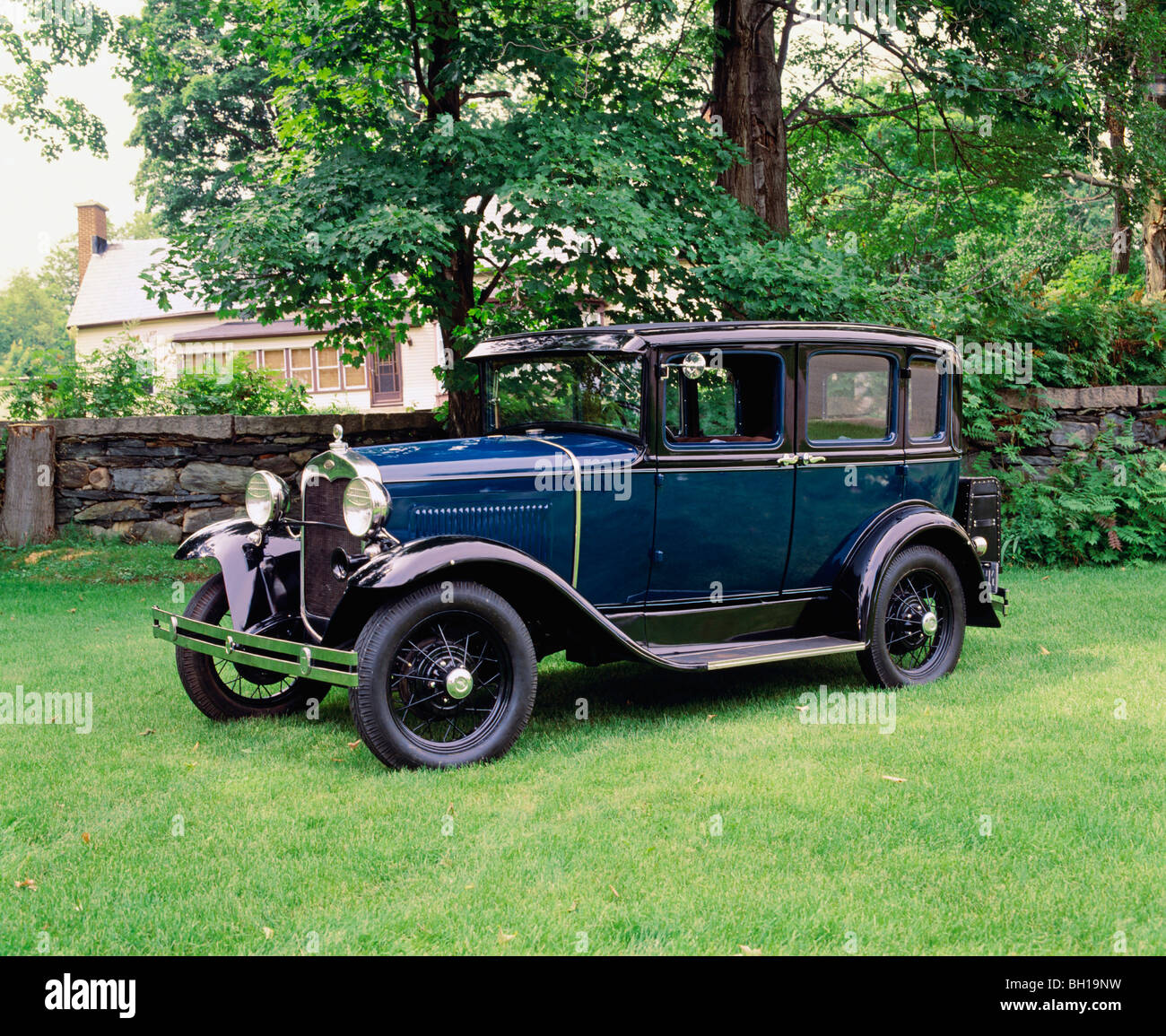 Antique 1931 Ford Model A car, Waterloo, Quebec, Canada Stock Photo