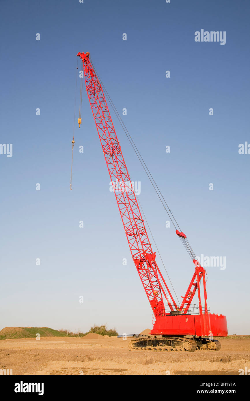 Road construction crane Stock Photo Alamy