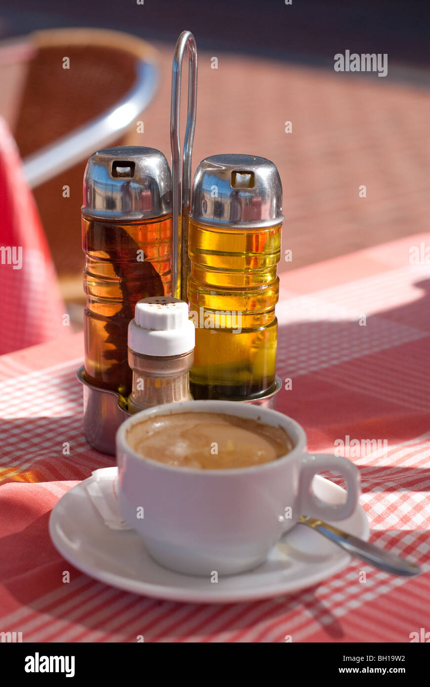 Pavement Cafe Gran Canaria Stock Photo