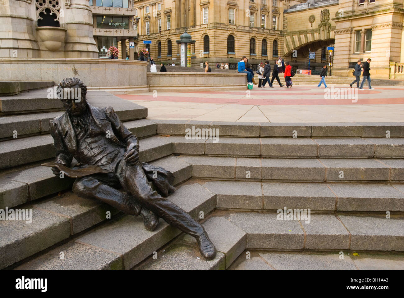 Thomas Attwood statue Chamberlain square central Birmingham England UK Europe Stock Photo