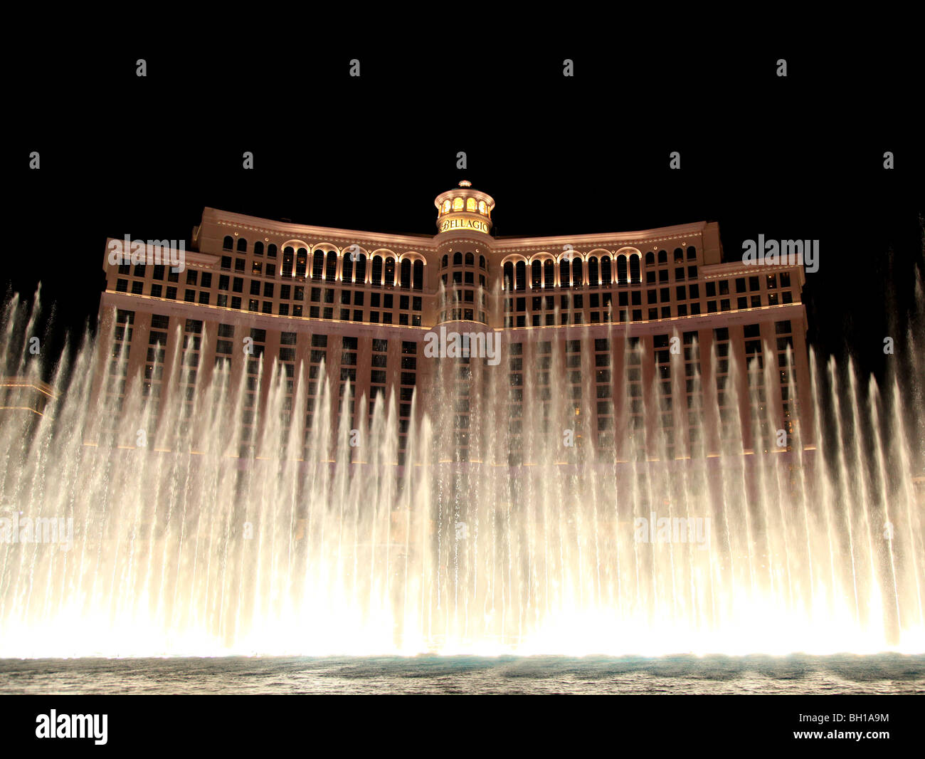 Bellagio Fountains - Las Vegas Stock Photo
