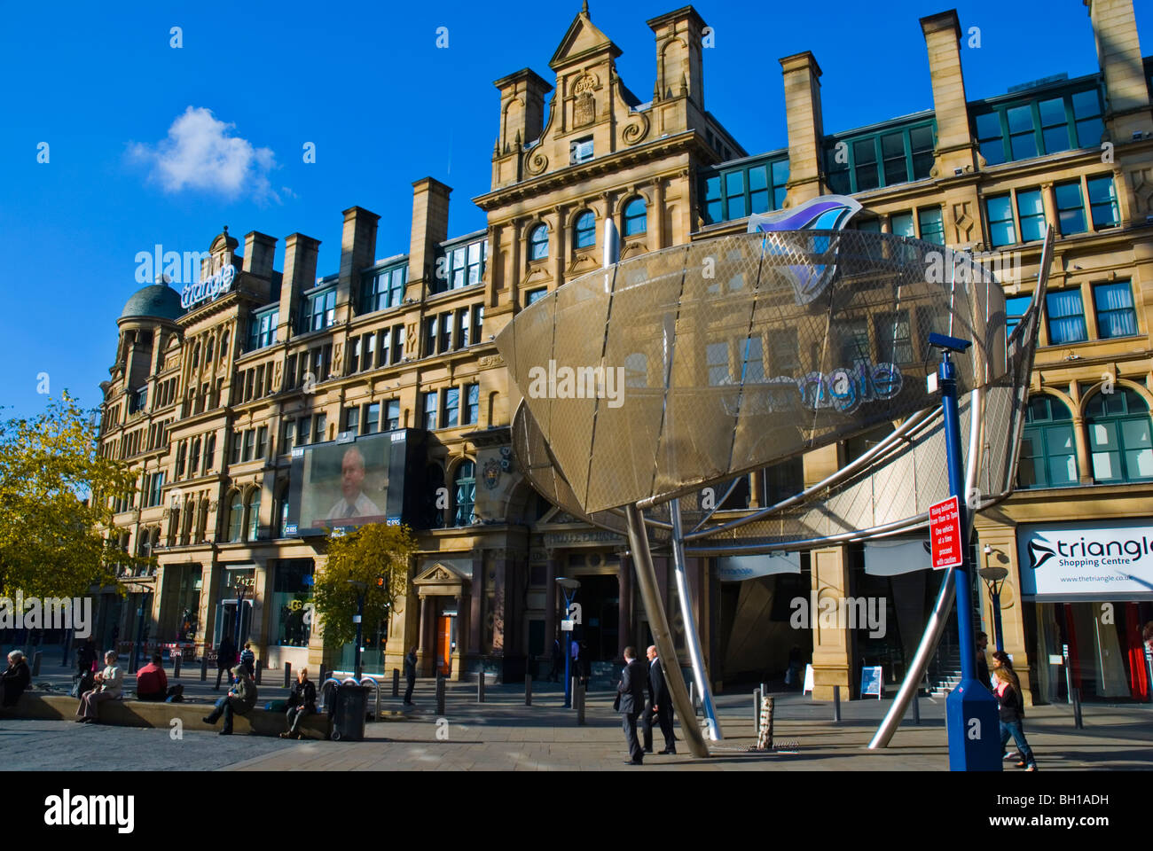 Triangle shopping centre exterior Cathedral Square central Manchester England UK Europe Stock Photo