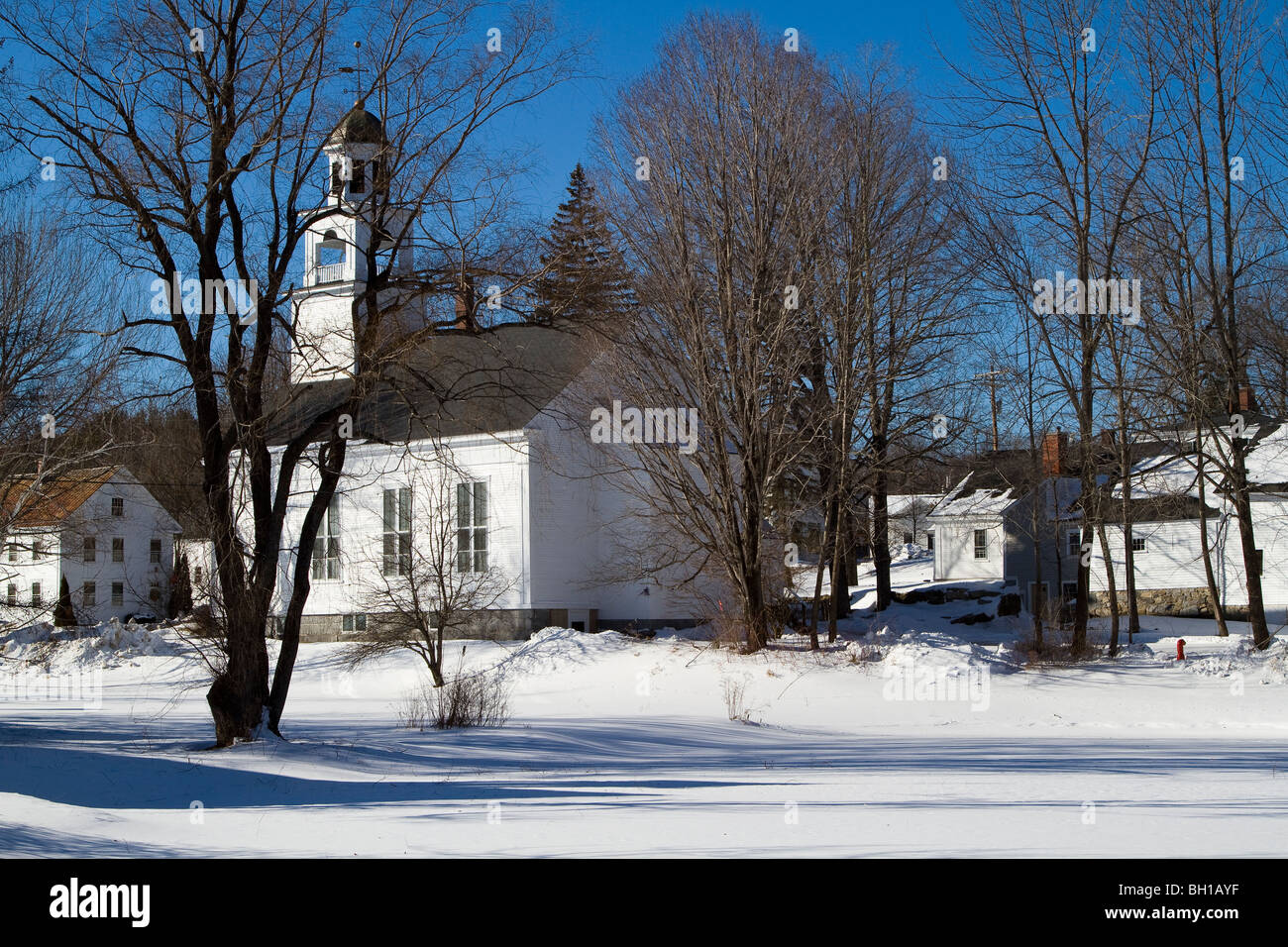 Snow Covered Scene, Center Sandwich, New Hampshire Stock Photo Alamy