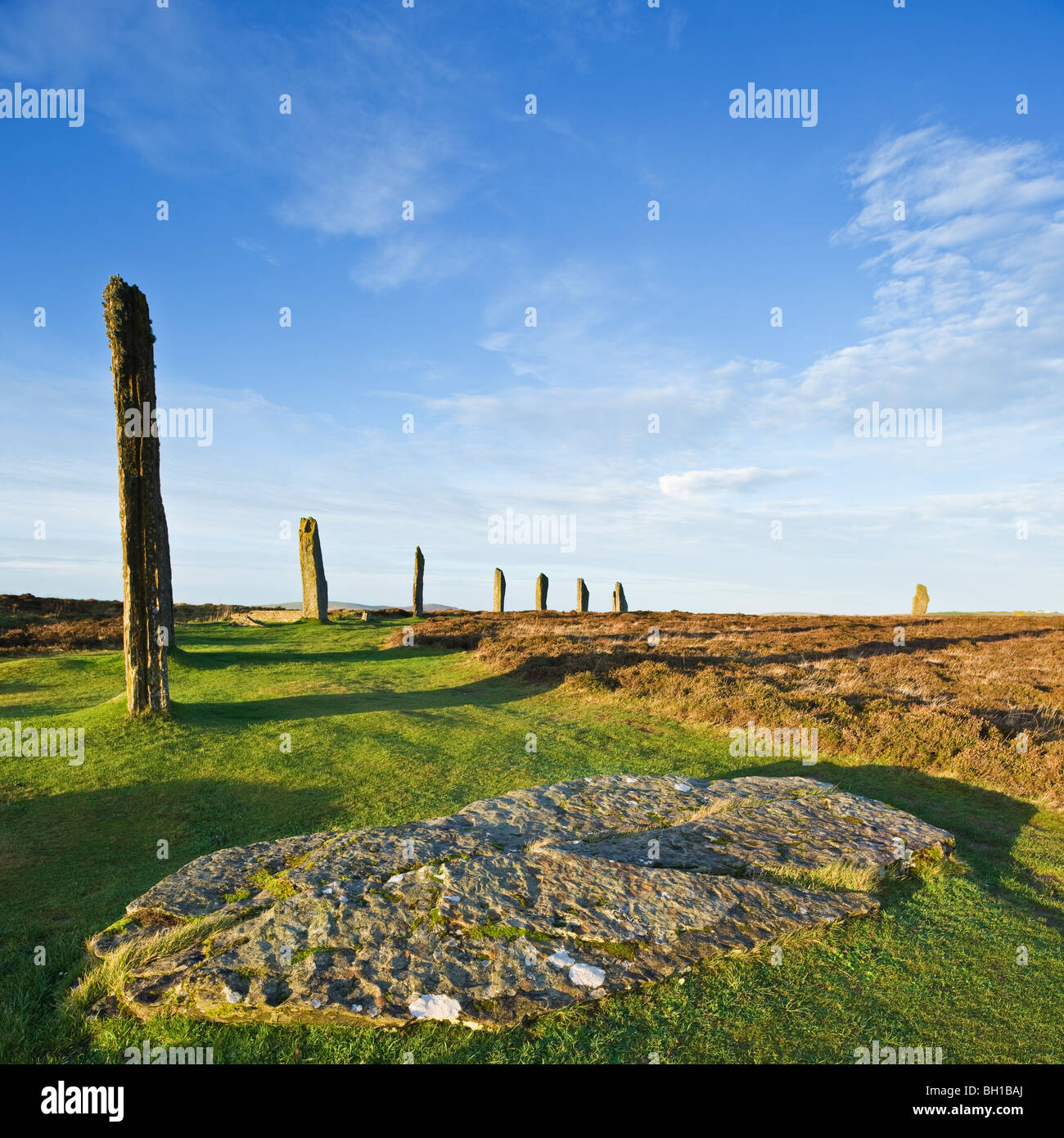 Ring of Brodgar standing stones, Orkney, Scotland Stock Photo