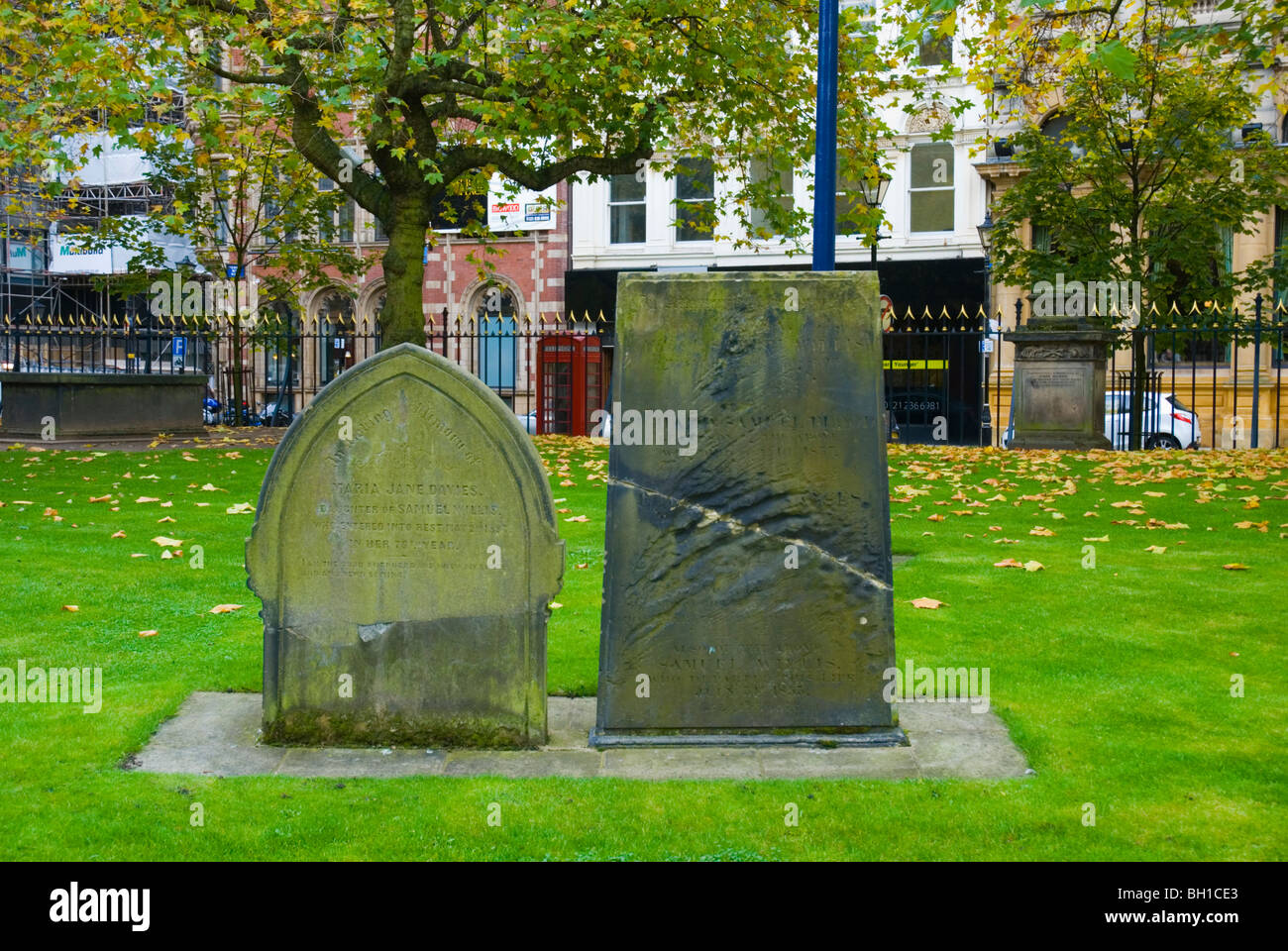 St Philips churchyard and grounds in central Birmingham England UK Europe Stock Photo