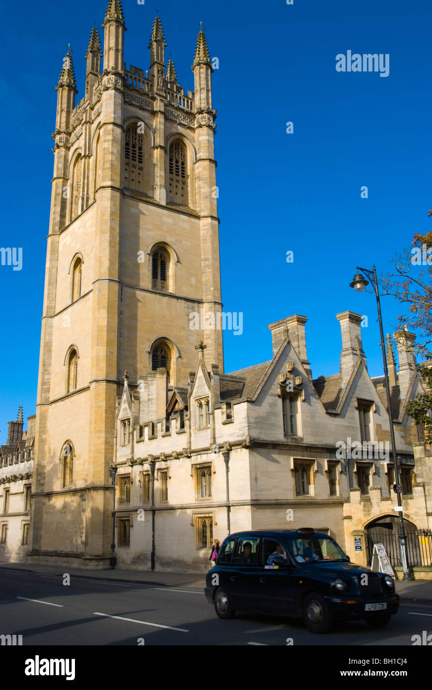 Traffic outside Magdalen College in Oxford England UK Europe Stock Photo