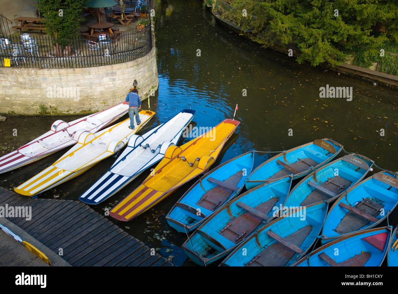Chaffeured punts at Cherwell canal Oxford England UK Europe Stock Photo