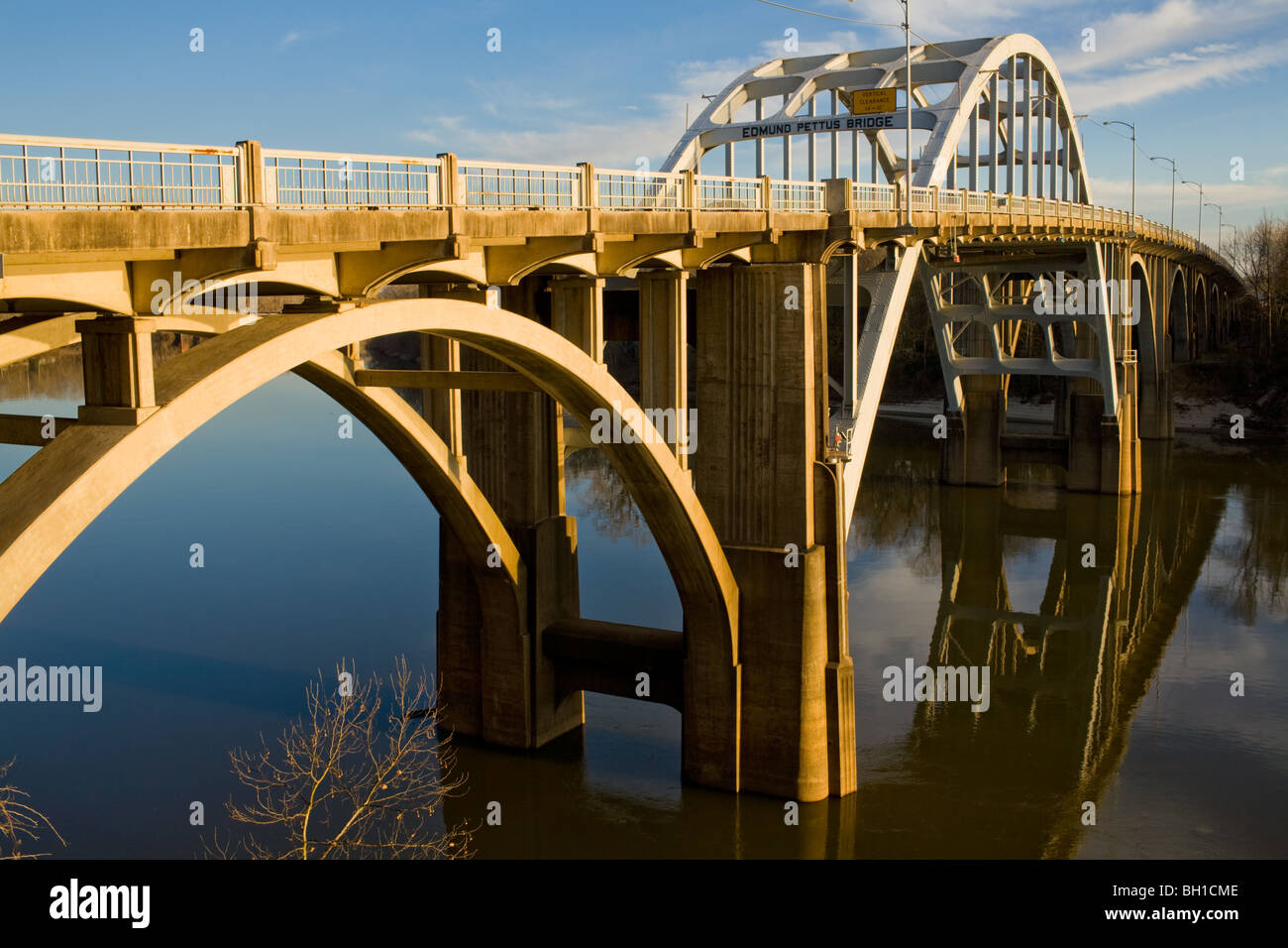 Edmund Pettus Bridge, Selma, Alabama Stock Photo