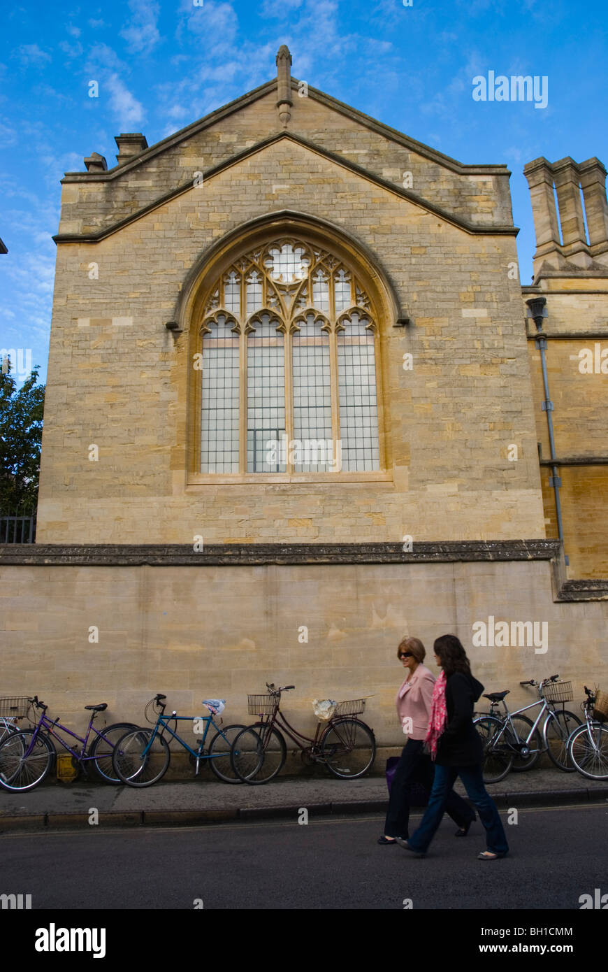 Two women walking in Oxford England UK Europe Stock Photo