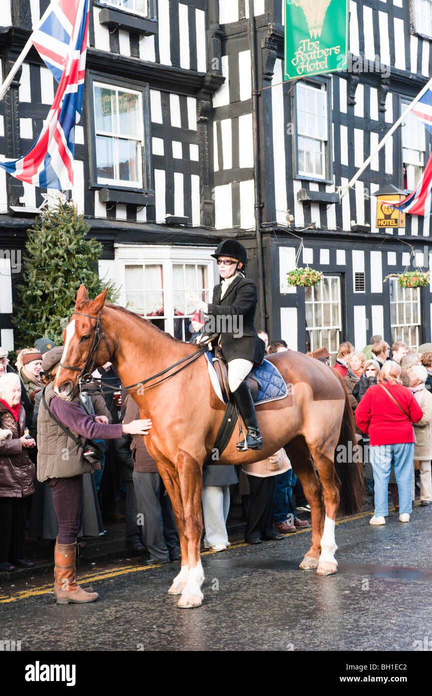 Boxing Day hunt in Ledbury Stock Photo