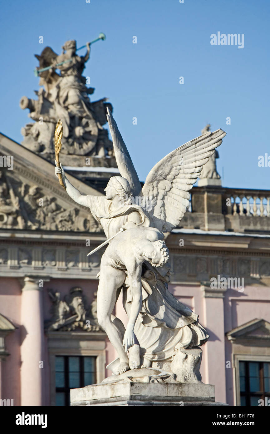 Sculptures in front of the German Historical Museum, Zeughaus, Unter den Linden, Berlin, Germany, Europe Stock Photo