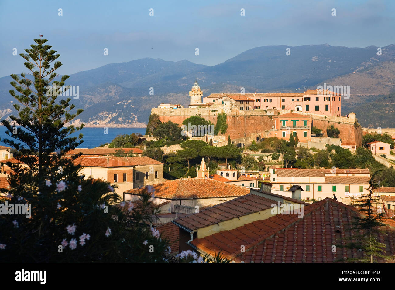 Portoferraio and Fortress, Island of Elba, Italy Stock Photo