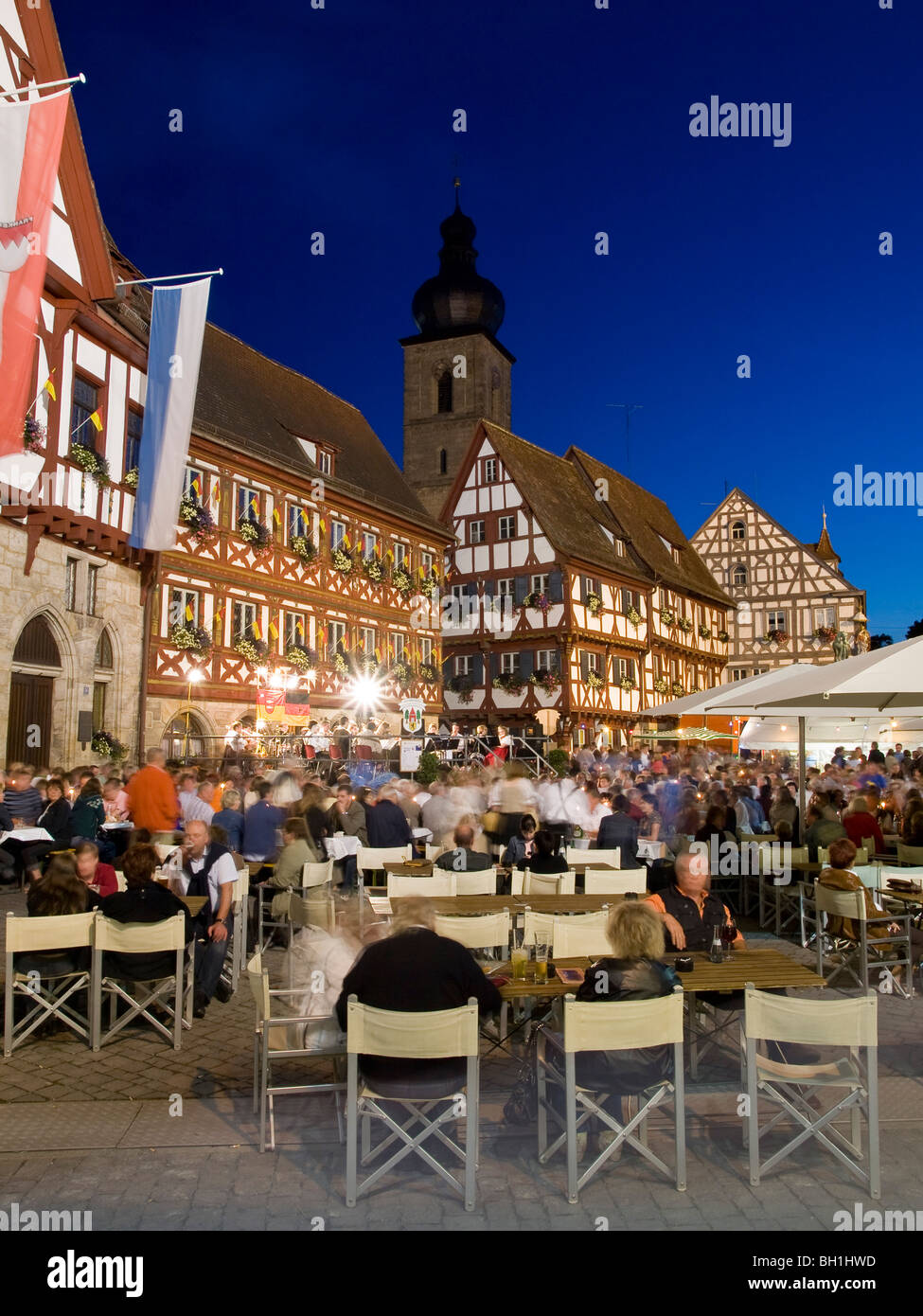 Festival in the old part of town, Forchheim, Franconia, Germany Stock Photo