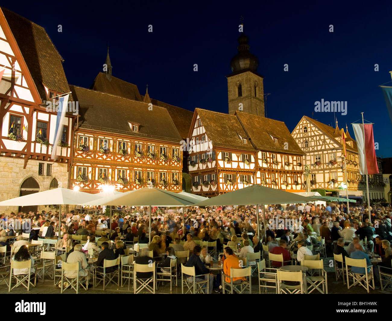 Festival in the old part of town, Forchheim, Franconia, Germany Stock Photo