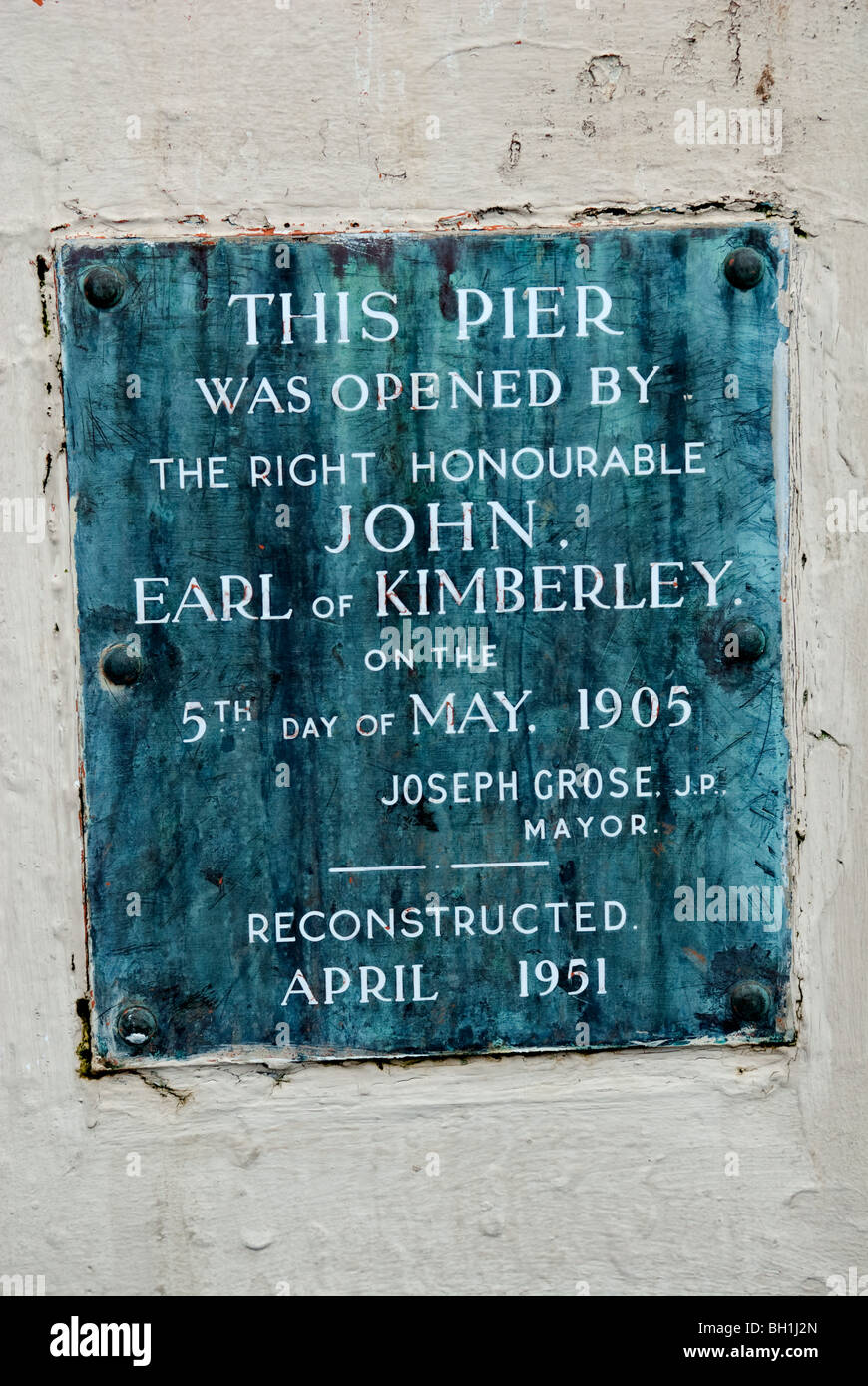 Falmouth Pier John Earl Kimberley Cornwall UK Stock Photo