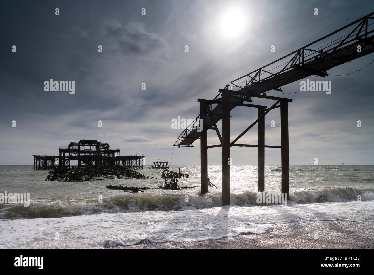 Europe, England, East Sussex, West Pier in Brighton Stock Photo