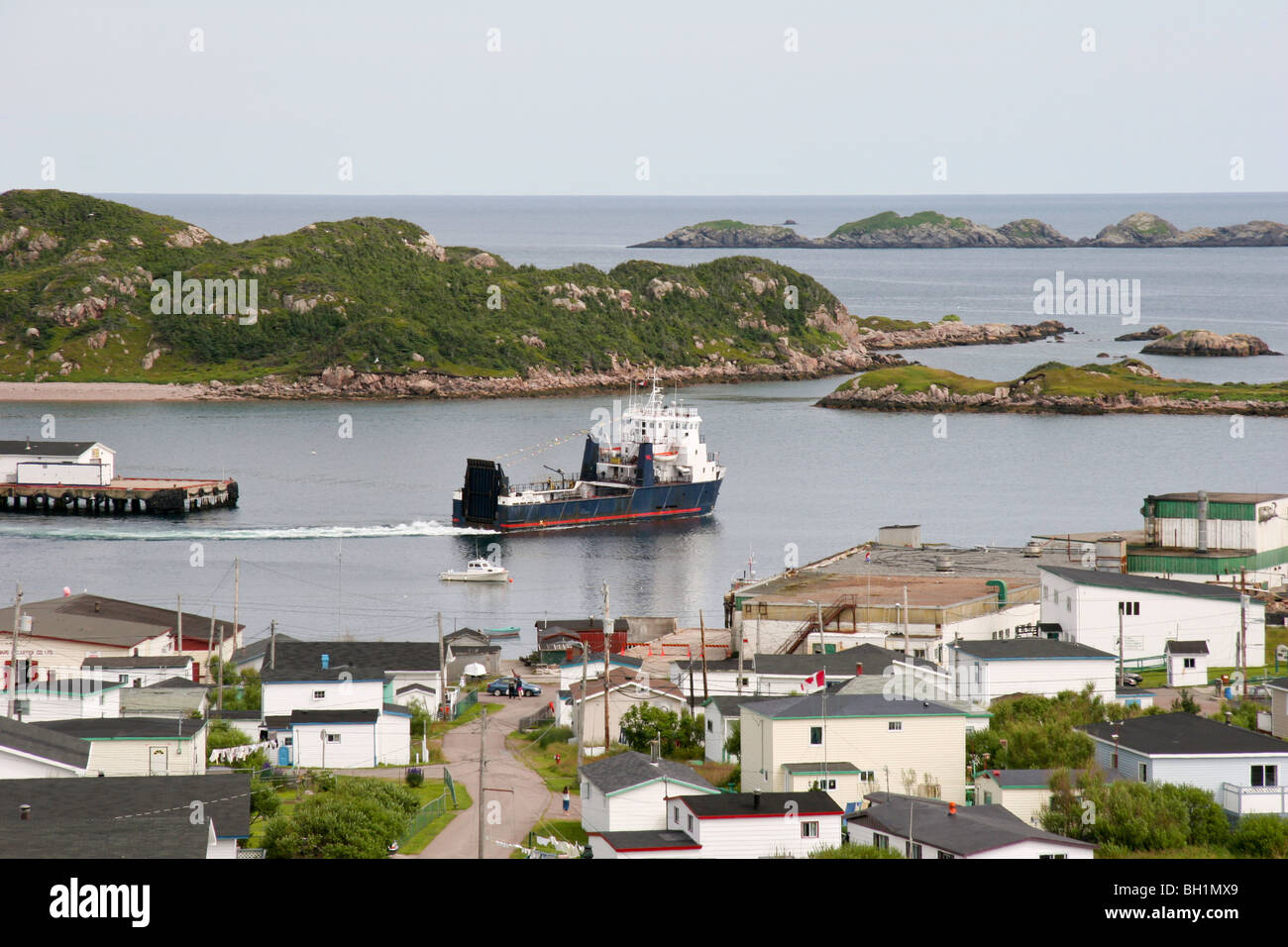 The coastal ferry departs Ship Cove, Ramea, Newfoundland Stock Photo - Alamy