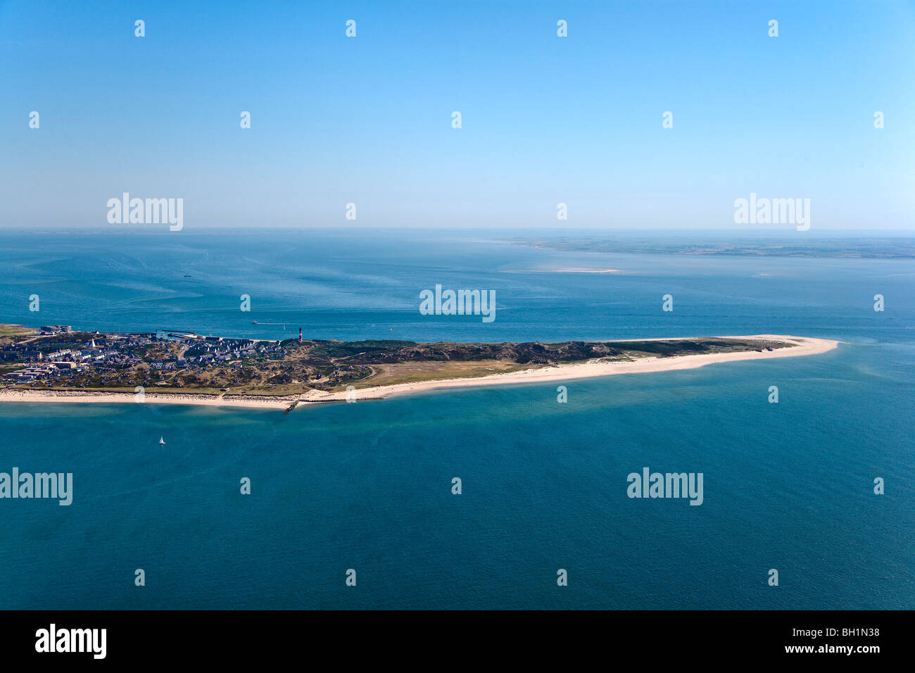Arial View of Hoernum Odde, Sylt Island, North Frisian Islands, Schleswig-Holstein, Germany Stock Photo