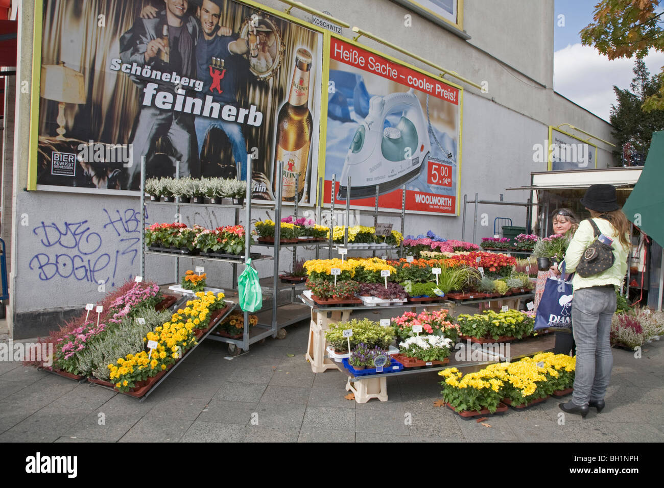 Flowers On Display At Florist Market Berlin Germany Stock Photo Alamy