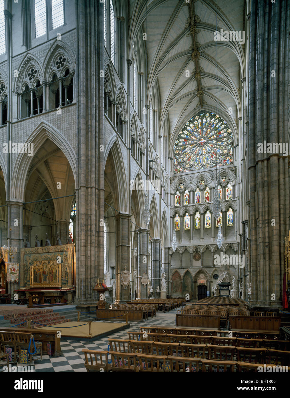 North Transept Westminster Abbey London England Gothic Stock Photo