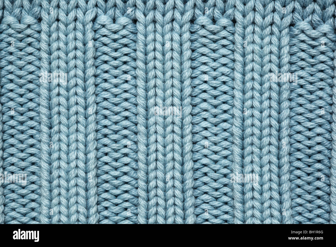 Blue knitted textured background Stock Photo - Alamy