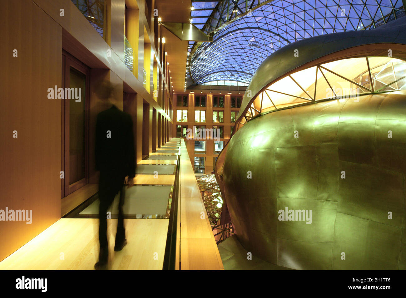 interior, DZ Bank, Frank O. Gehry, Pariser Platz 3, Berlin, Germany Stock Photo
