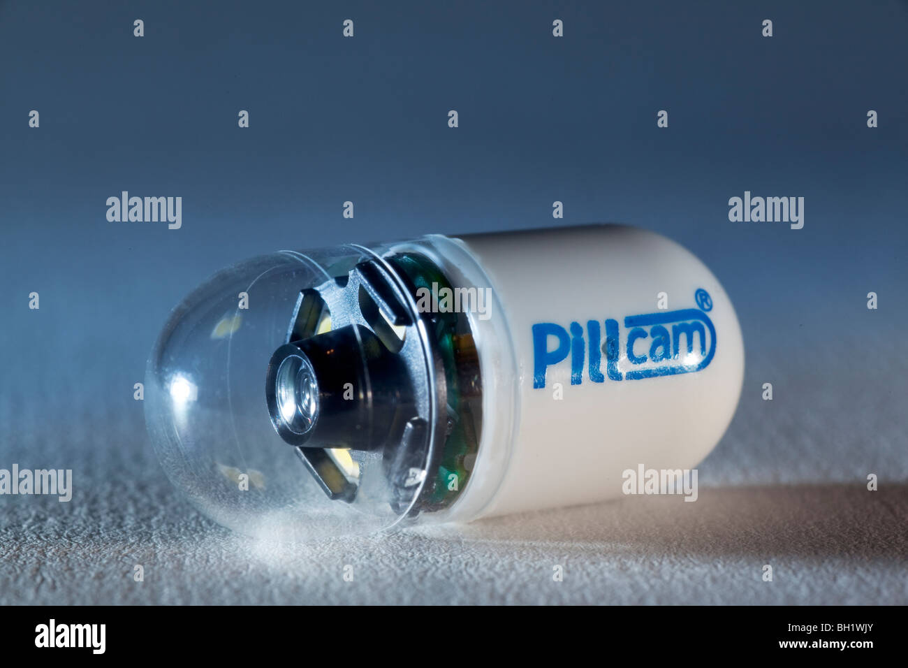 Pillcam capsule endoscopy miniature medical camera Stock Photo