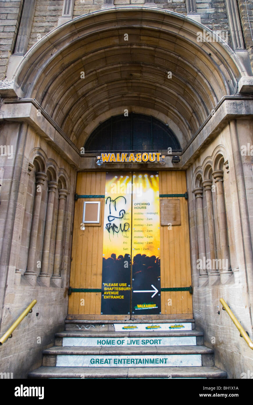 Walkabout Australian bar exterior Charing Cross Road central London England UK Stock Photo