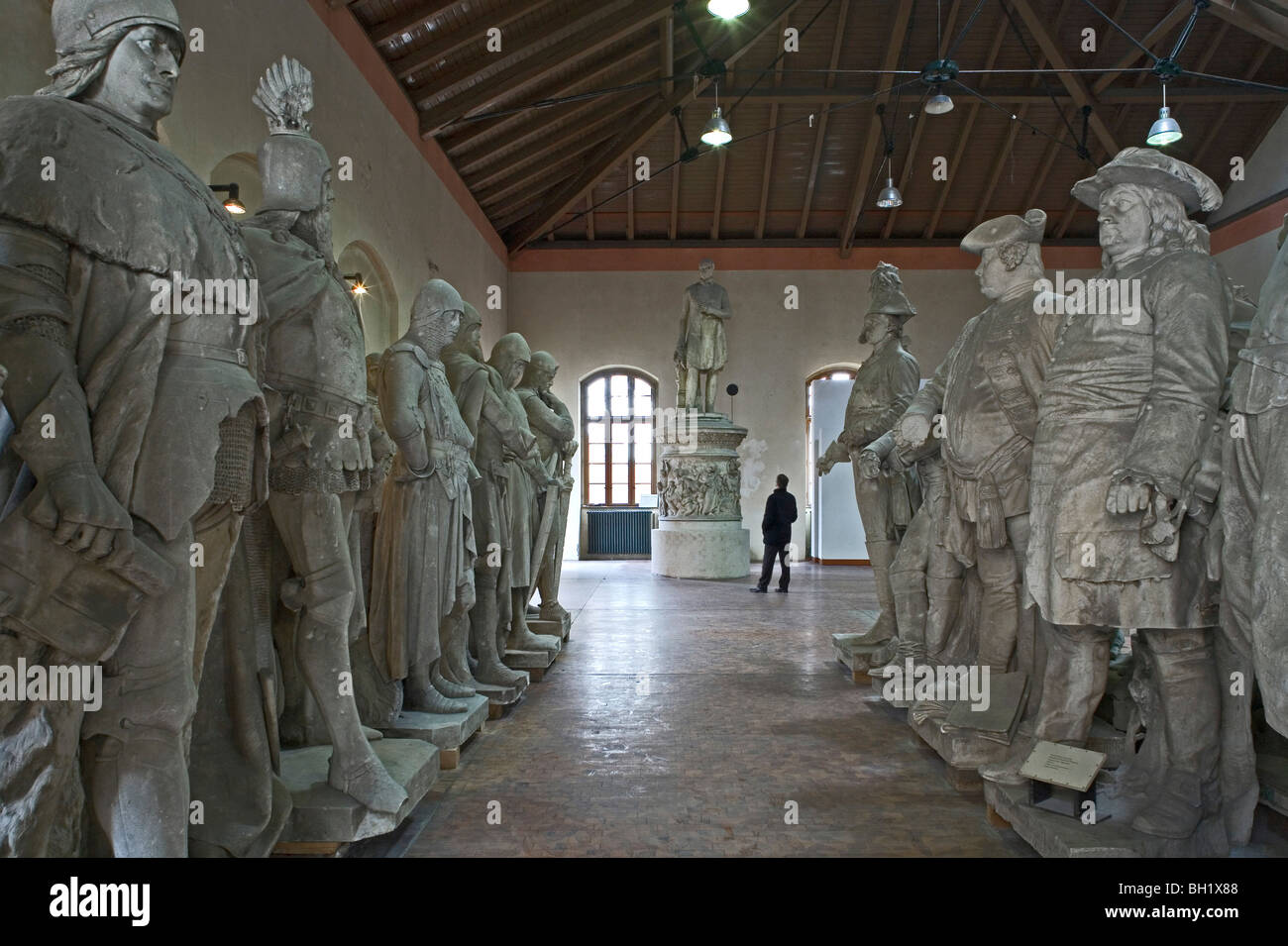 Lapidarium, in former pump house, knights, angels, kings, Berlin Stock Photo