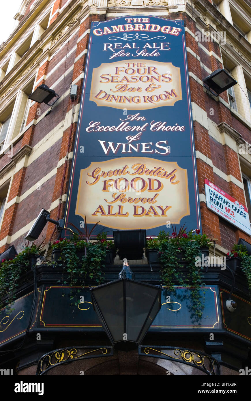 Pub exterior Cambridge circus Charing Cross Road central London England