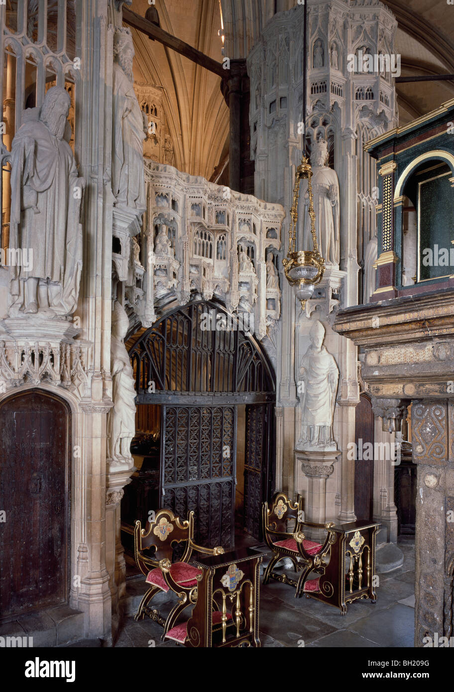 Henry V Gates Westminster Abbey Stock Photo