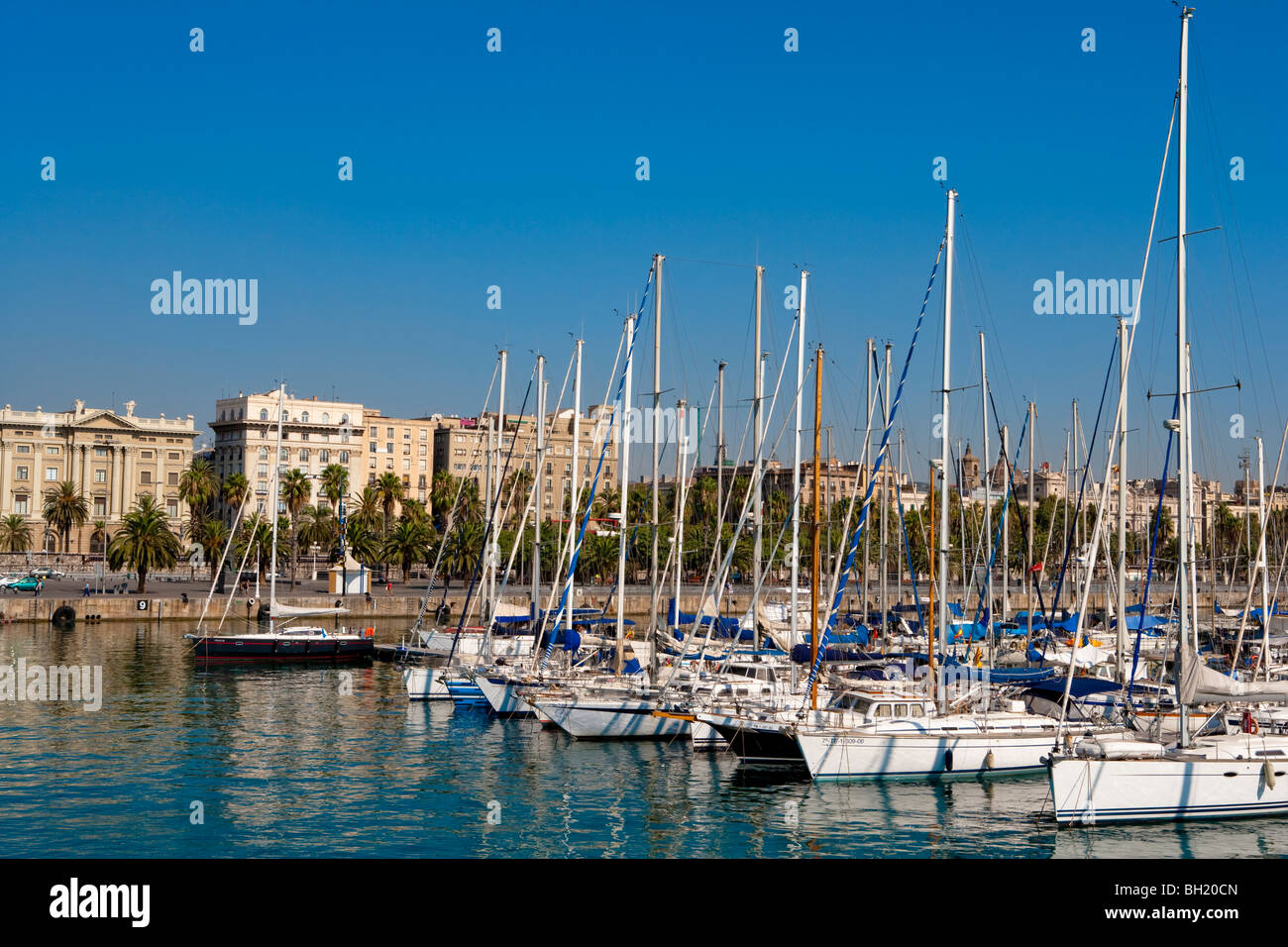Barcelona - Port Vell - sea front Stock Photo