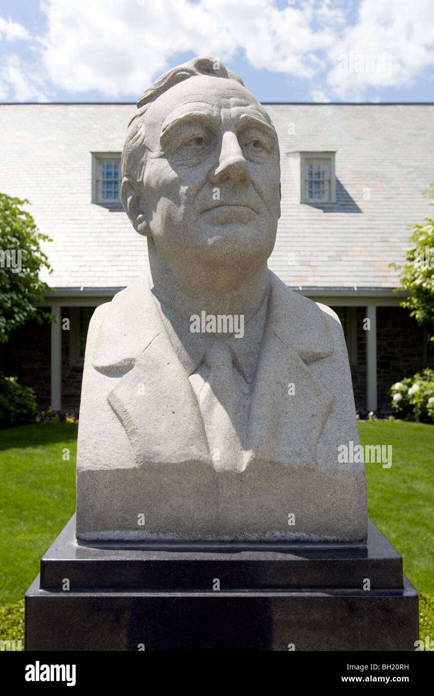 A bust of Franklin Delano Roosevelt. Stock Photo