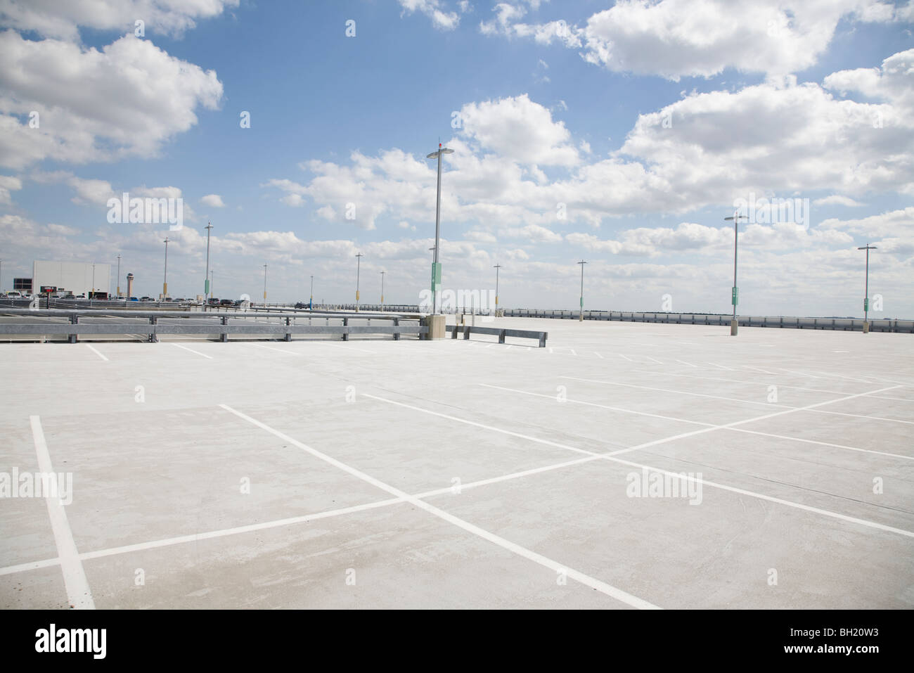 Empty parking lot Stock Photo