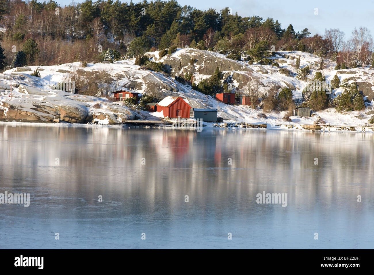 Winter scene from Sweden Stock Photo - Alamy