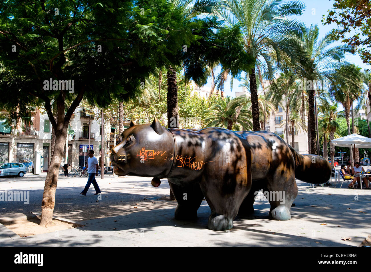 Barcelona - Rambla del Raval - El Raval district Stock Photo