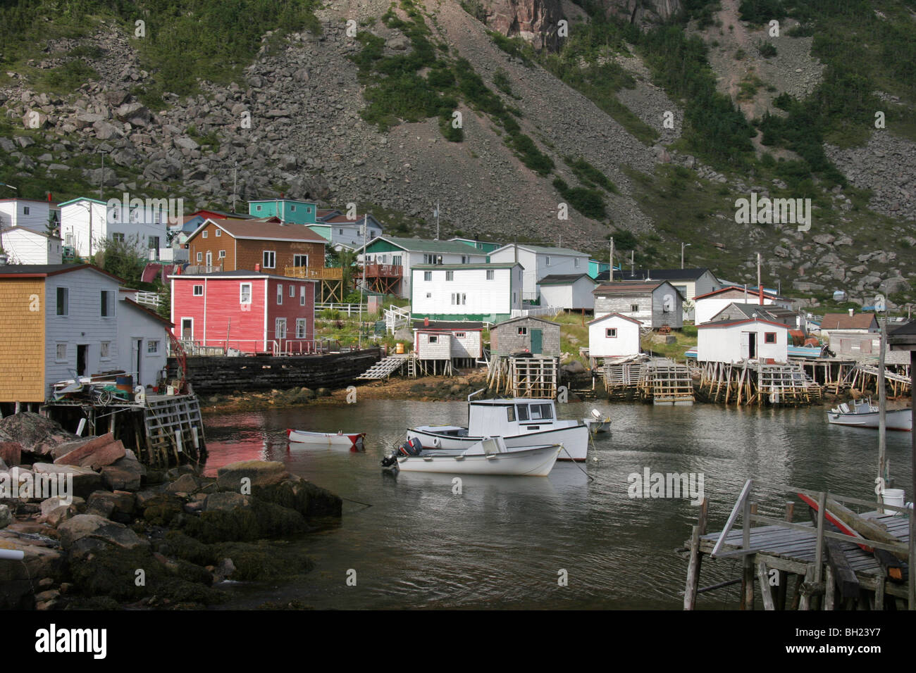 The waterfront in Francois, Newfoundland Stock Photo Alamy
