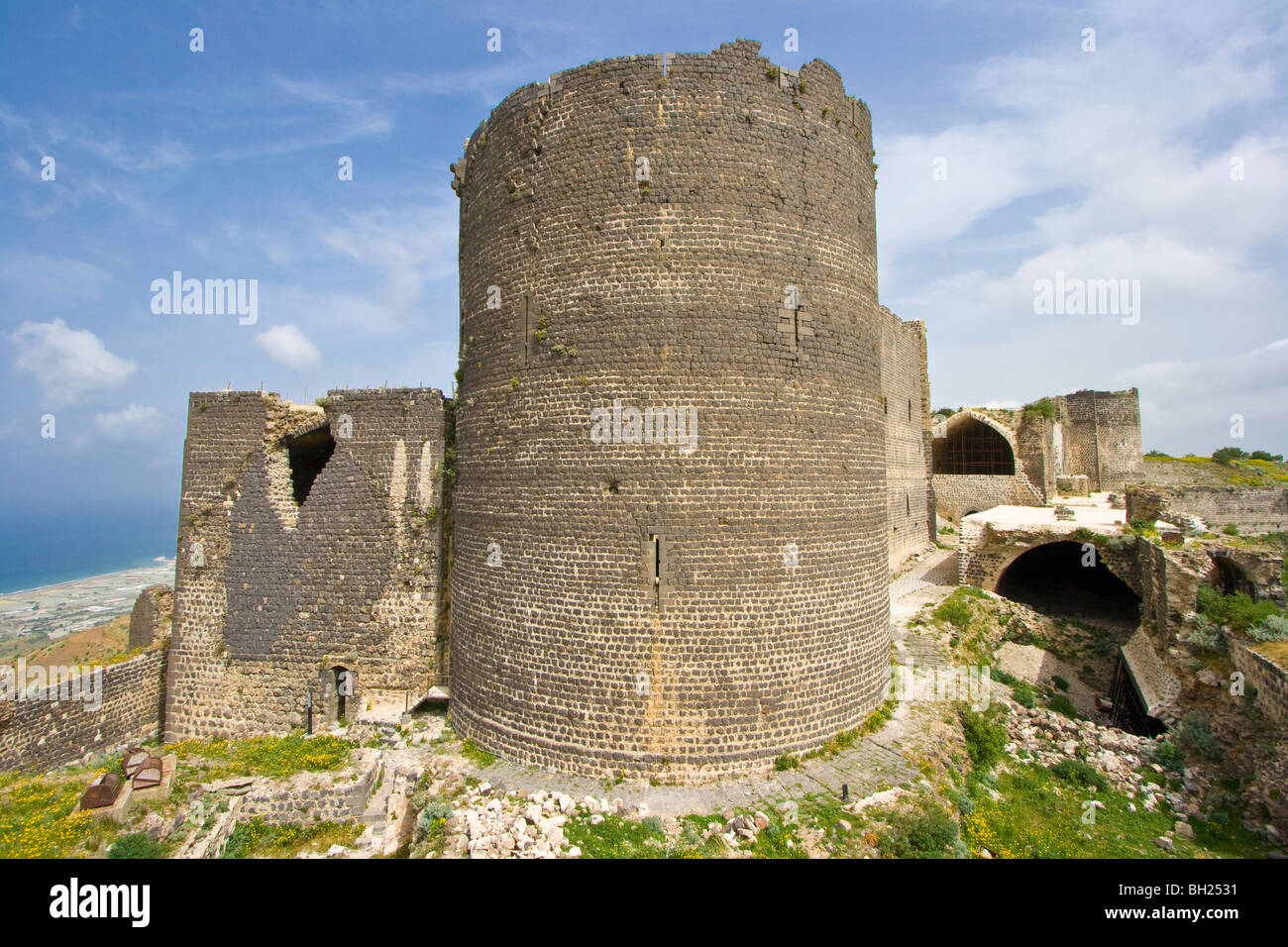 Qalaat Marqab Crusader Castle in Syria Stock Photo