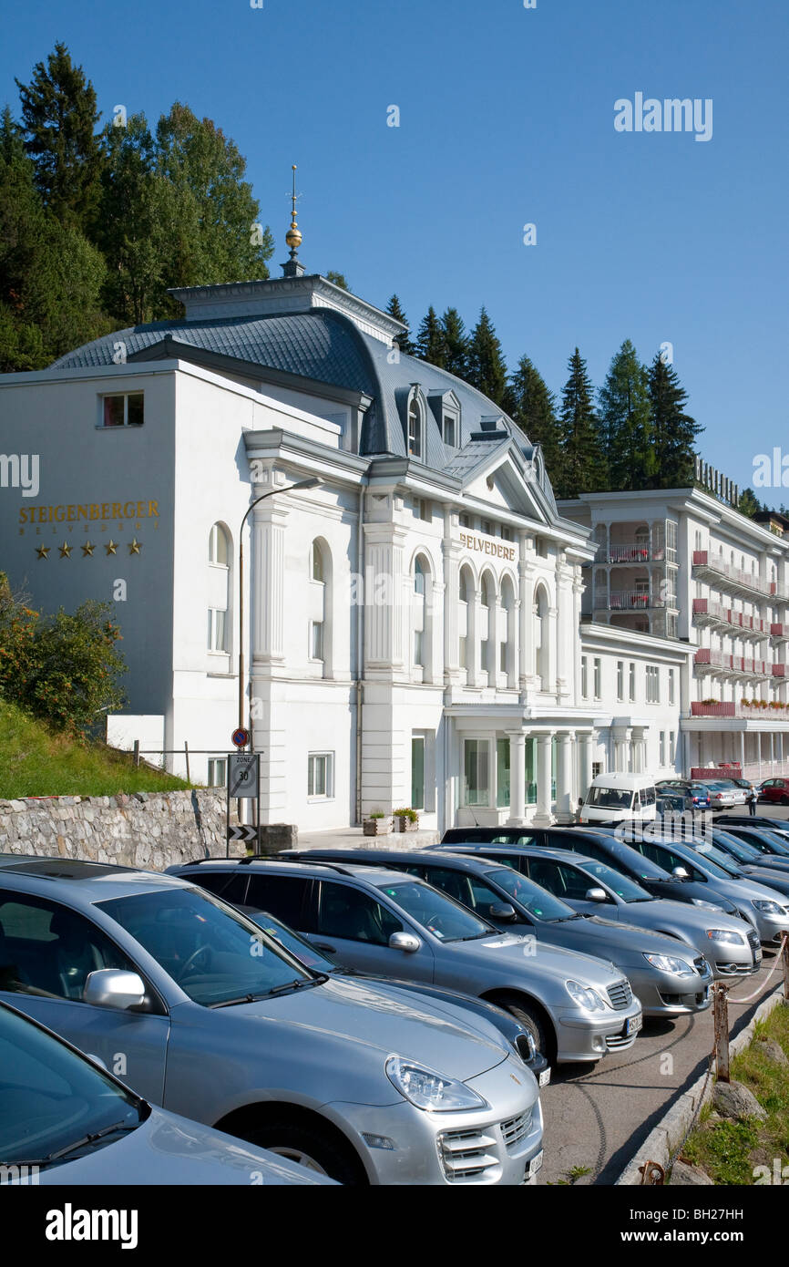 FIVE - STAR - HOTEL BELVEDERE, DAVOS, GRISONS, SWITZERLAND Stock Photo