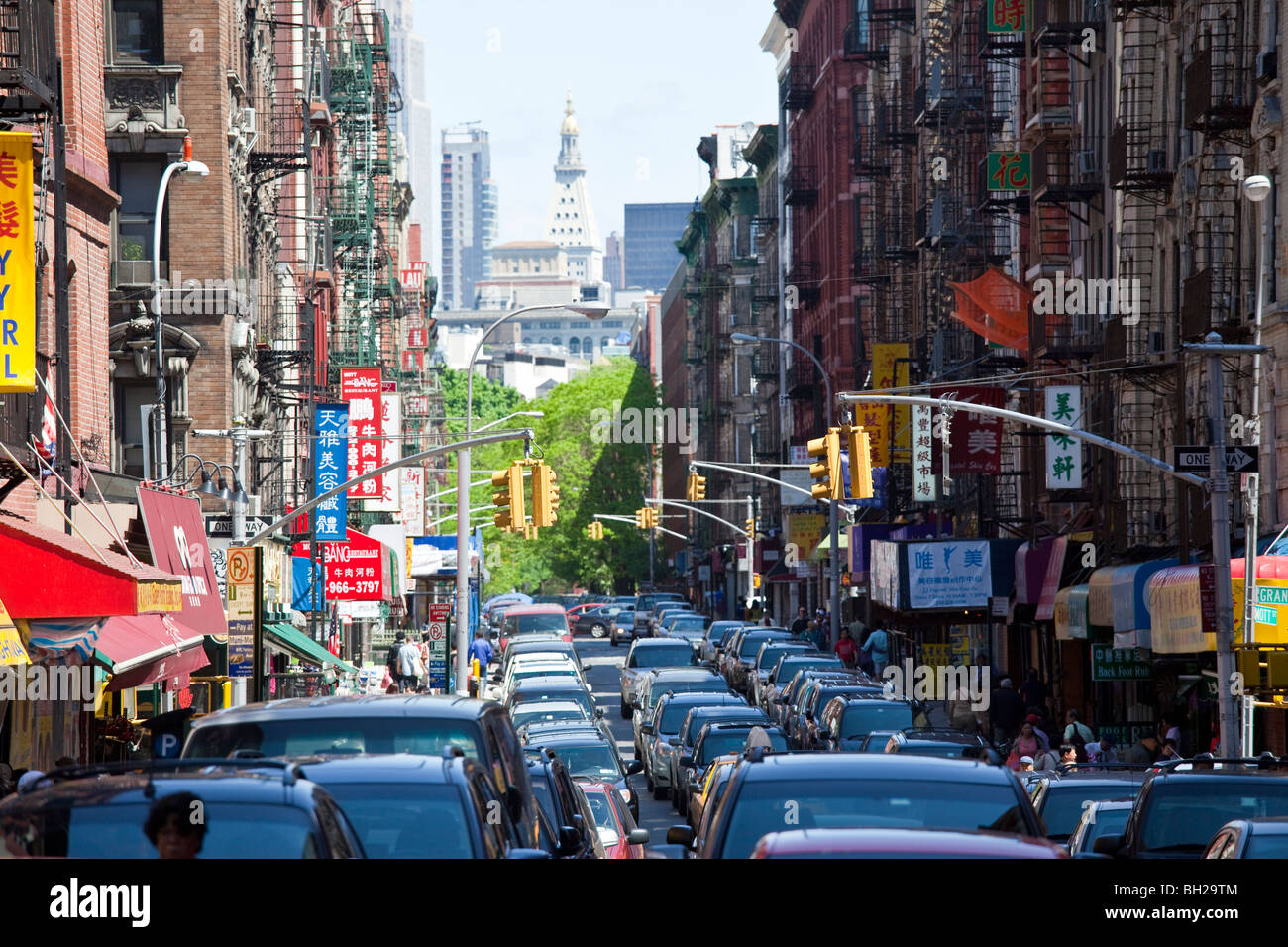 Mott street in Chinatown, Manhattan, New York City Stock Photo