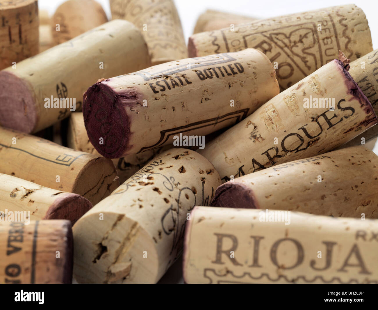 Wine bottle corks Stock Photo