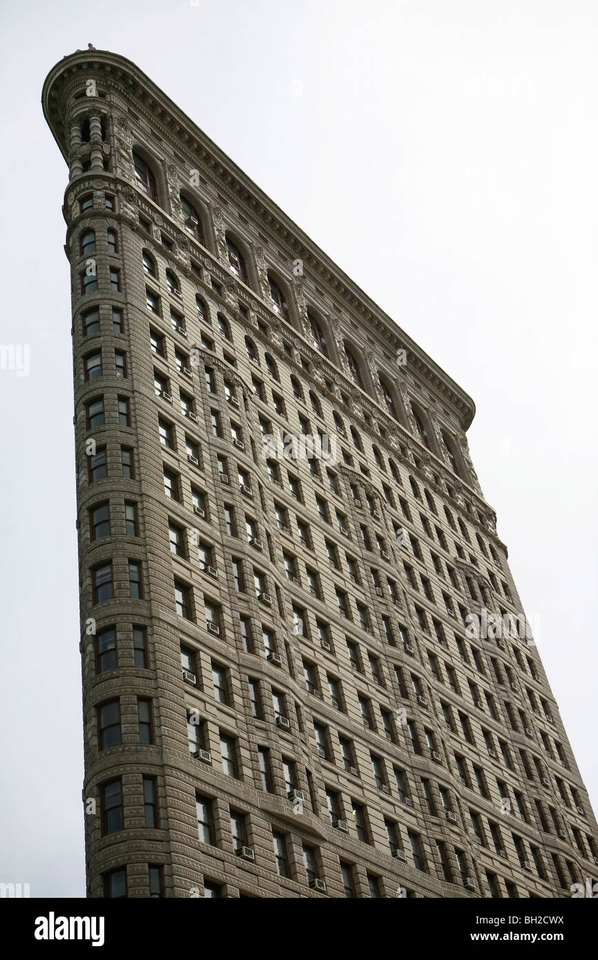 The Flatiron Building, or Fuller Building, is considered to be one of the first skyscrapers ever build Stock Photo