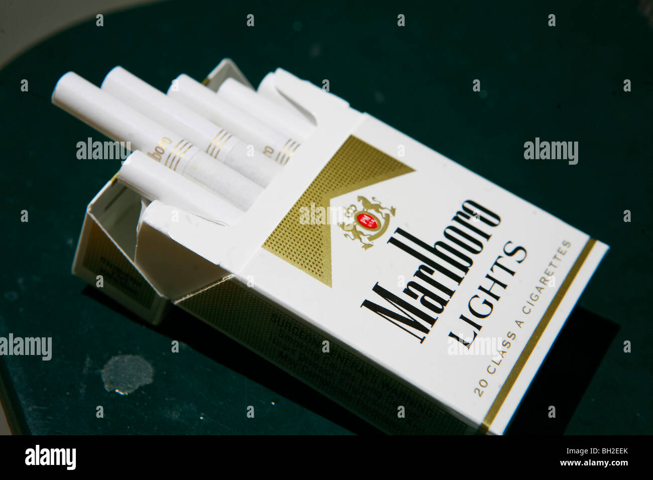 Marlboro cigarette and book of matches Stock Photo