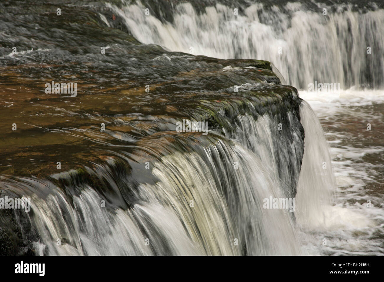 Horseshoe Falls, Pontneddfechan, Brecon Beacons, Wales, UK Stock Photo