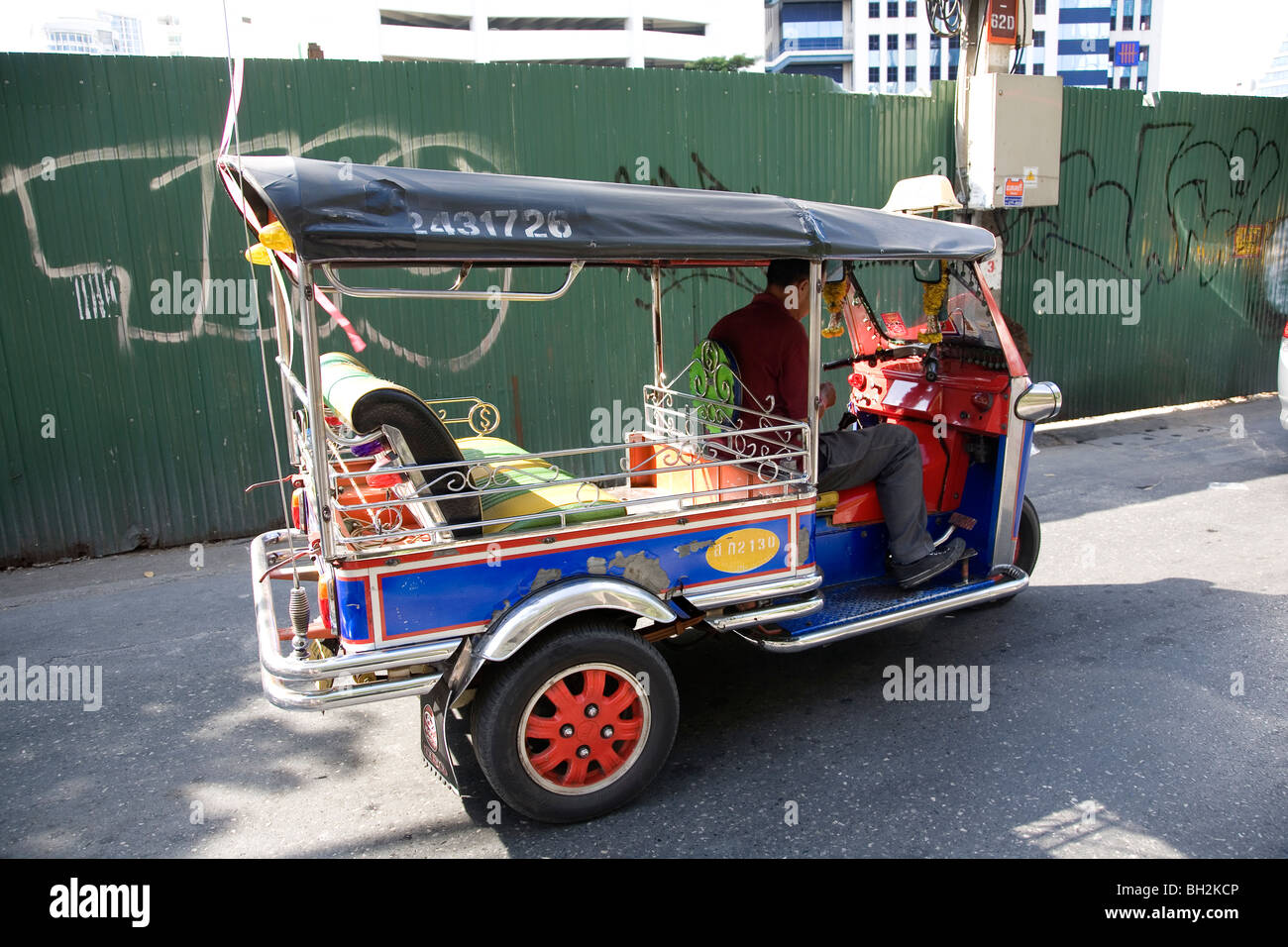 Tuk Tuk vehicle in Bangkok Stock Photo
